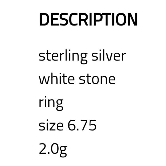 VINTAGE STERLING SILVER HALO ENGAGEMENT RING 6.75 - Picture 5 of 6